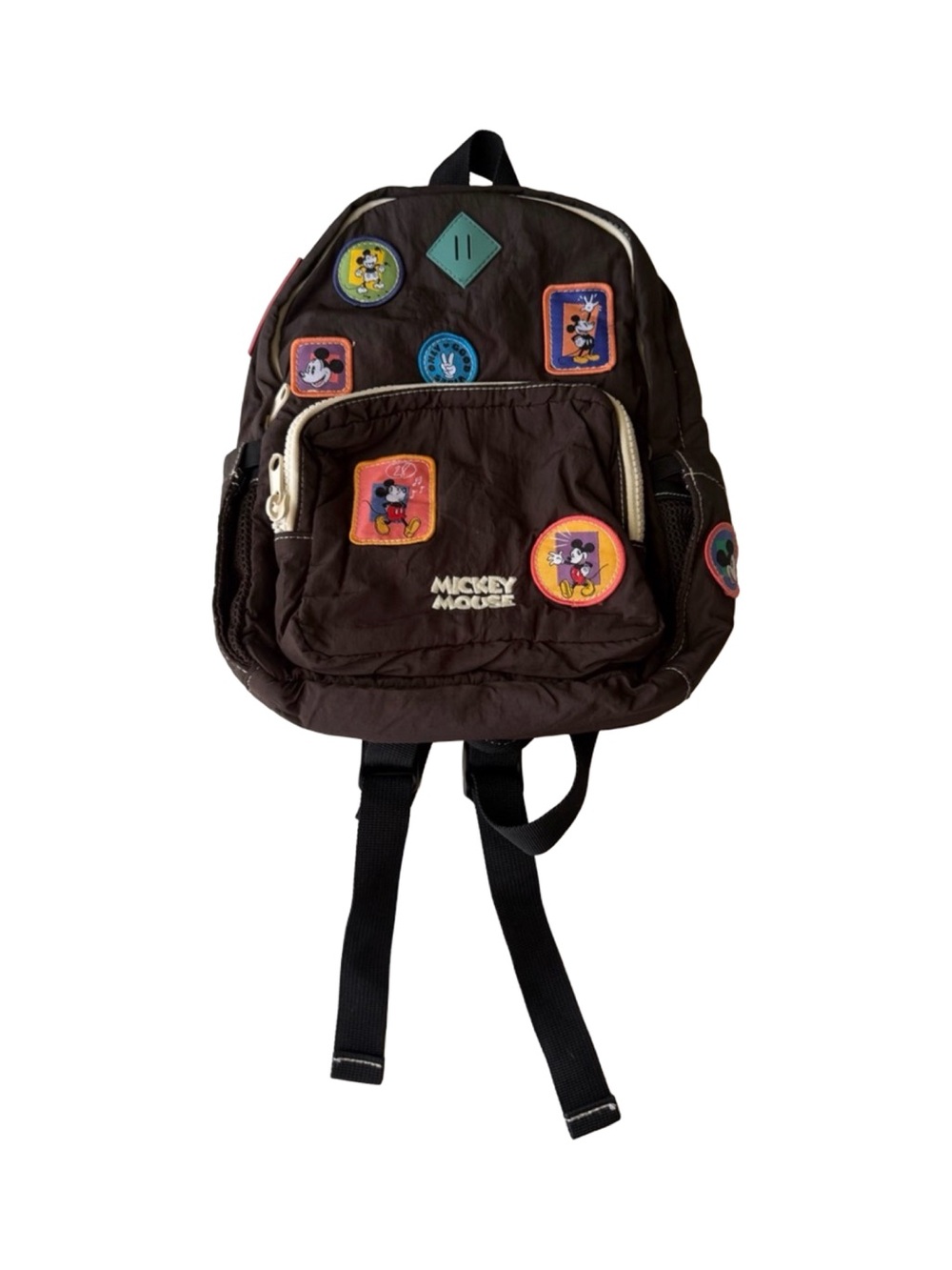 HSA Zara Kids Dark Brown Disney Mickey Mouse Patch Backpack